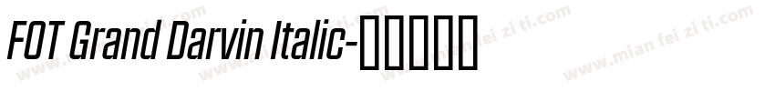 FOT Grand Darvin Italic字体转换